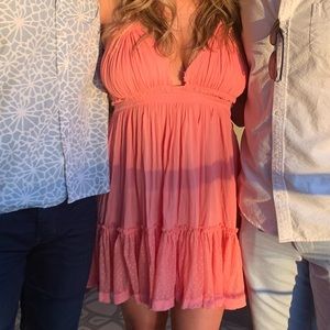 Free people peach/coral mini stress. Size Medium